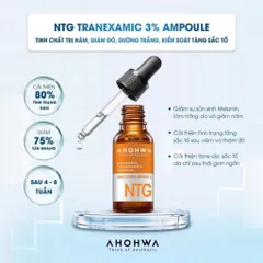 Tinh Chất Dưỡng Trắng Da NTG AHOHWA Whitening Ampoule NTG 50ml - Mờ Thâm Mụn, Sạm Nám, Tàn Nhang