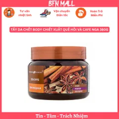 TẨY DA CHẾT BODY CHIẾT XUẤT QUẾ HỒI VÀ CAFE NGA 380G