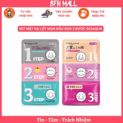 SET MẶT NẠ LỘT MỤN ĐẦU ĐEN 3 BƯỚC BIOAQUA