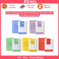 Hộp 10 Miếng Mặt Nạ Vải Vi Sợi Bebalance Microfiber Mask Làm Đẹp Da Chuyên Sâu