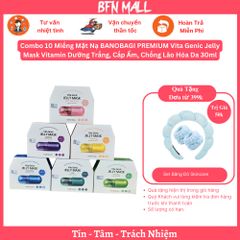 Combo 10 Miếng Mặt Nạ BANOBAGI PREMIUM Vita Genic Jelly Mask Vitamin Dưỡng Trắng, Cấp Ẩm Cho Da 30ml