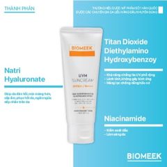 Kem chống nắng Biomeek UVM Suncream cho da nhạy cảm, SPF 50+ PA++++ 40ml