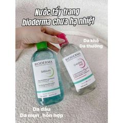 Nước tẩy trang Bioderma H20 dành cho da dầu Sebium, da nhạy cảm Sensibio 100ml , 500ml