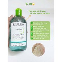 Nước tẩy trang Bioderma H20 dành cho da dầu Sebium, da nhạy cảm Sensibio 100ml , 500ml