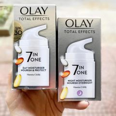 Kem dưỡng Olay UK 7 in 1 Total Effect Dưỡng trắng ngừa lão hóa Ngày & Đêm 50ml