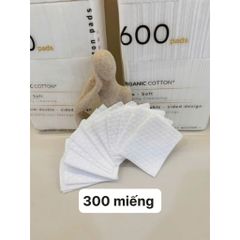Bông Tẩy Trang Hữu Cơ HMMED 600 Miếng Mềm Mịn, Không Xơ
