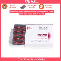 Viên uống Biotrade Acnaut Food Supplement 30 Viên giảm mụn trứng da làm đẹp da