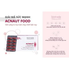 Viên uống Biotrade Acnaut Food Supplement 30 Viên giảm mụn trứng da làm đẹp da