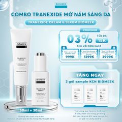 Combo serum và cream Biomeek Tranexide, hỗ trợ dưỡng sáng, mờ thâm (30ml và 50ml)