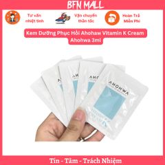 Kem Dưỡng Phục Hồi Ahohwa Vitamin K Cream Sample 3G - Phục Hồi Làm Dịu Da Giãn Mao Mạch