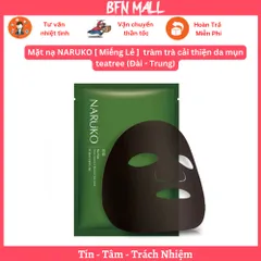 Mặt nạ NARUKO [ Miếng Lẻ ]  tràm trà cải thiện da mụn teatree (Đài - Trung)