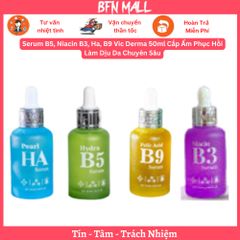 Serum B5, Niacin B3, Ha, B9 Vic Derma 50ml Cấp Ẩm Phục Hồi Làm Dịu Da Chuyên Sâu