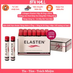 Collagen Elasten Hộp 28 ống x 25ml Chống Lão Hoá Giúp Da Căng Mịn Trắng Sáng