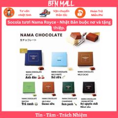 Socola tươi Nama Royce - Nhật Bản buộc nơ và tặng thiệp.