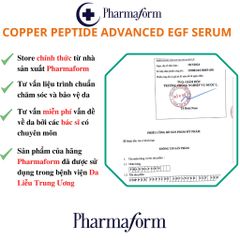 Serum Phục hồi chống lão hóa  Pharmarorm Copper Peptide Advance Serum with 1% GHK-Cu & 100ppm EGF 30 ml