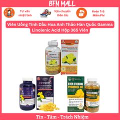Viên Uống Tinh Dầu Hoa Anh Thảo Hàn Quốc Gamma Linolenic Acid Hộp 365 Viên