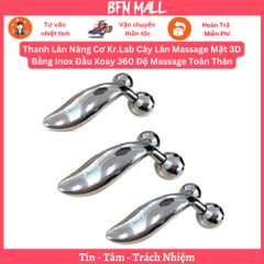 Thanh Lăn Nâng Cơ Kr.Lab Cây Lăn Massage Mặt 3D Bằng Inox Đầu Xoay 360 Độ Massage Toàn Thân