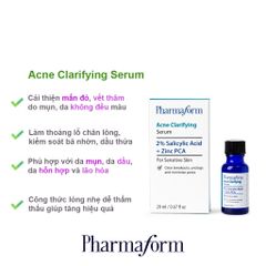 Serum PHARMAFORM Acne Clarifying 30ml Giảm Mụn Kiềm Dầu Se Khít Lỗ Chân Lông