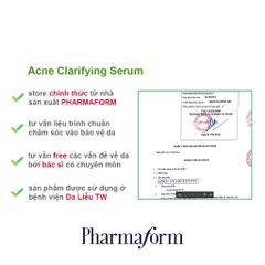 Serum PHARMAFORM Acne Clarifying 30ml Giảm Mụn Kiềm Dầu Se Khít Lỗ Chân Lông