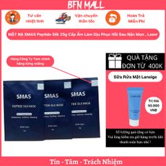 Combo 10 MẶT NẠ SMAS Peptide Silk 25g Cấp Ẩm Làm Dịu Phục Hồi Sau Nặn Mụn , Lazer