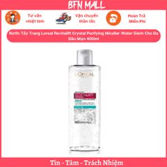 Nước Tẩy Trang Loreal Revitalift Crystal Purifying Micellar Water Dành Cho Da Dầu Mụn 400ml