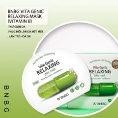 Mặt Nạ Banobagi Xanh lá [ Lẻ Miếng ] Vita Genic Relaxing Jelly Mask Banobagi Vitamin B Hỗ Trợ Phục Hồi Da Hư Tổn 30ml