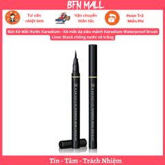 Bút Kẻ Mắt Nước Karadium - Kẻ mắt dạ siêu mảnh Karadium Waterproof Brush Liner Black chống nước vỏ trắng
