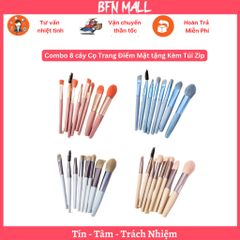 Combo 8 cây Cọ Trang Điểm Mặt tặng Kèm Túi Zip