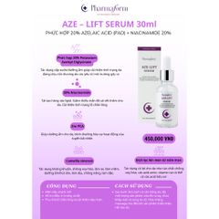Tinh chất kiểm soát dầu, thu nhỏ lỗ chân lông và giảm mụn PHARMAFORM AZE - LIFT SERUM 30ml