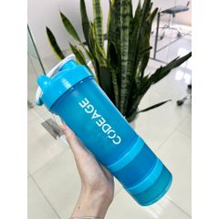 Bình Lắc Codeage, Bình Shaker Codeage, Bình Nước Tiện Dụng Codeage 3 Ngăn Đựng Bột Và Thuốc 500ml