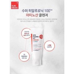 Sữa Rửa Mặt Surmedic Làm Sạch Tăng Cường Hệ Miễn Dịch Sur.medic Super Hyaluronic 100tm Amino-Acid Cleanser 100ml