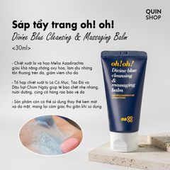 Sáp Tẩy Trang Sạch Sâu oh! oh! Divine Blue Cleansing & Massaging Balm (Hàng Nhập Khẩu)