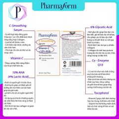 Tinh chất làm sáng và trẻ hóa da, chống lão hóa PHARMAFORM C-Smoothing Serum 30ml