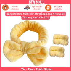 Băng Đô Rửa Mặt Hình Nơ Bằng Lông Nhung Dễ Thương Xinh Xắn
