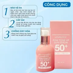 Serum Dưỡng Trắng Nâng Tone Chống Nắng LovelyCC Pink Tone Up Ampoule Spf 50+ Pa+++ Hàn Quốc 30ml