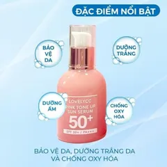 Serum Dưỡng Trắng Nâng Tone Chống Nắng LovelyCC Pink Tone Up Ampoule Spf 50+ Pa+++ Hàn Quốc 30ml