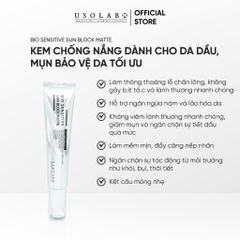 Kem Chống Nắng USOLAB Sun Block Matte 50ml Giúp kiềm dầu, nâng tone sáng da bảo vệ da với SPF 50+
