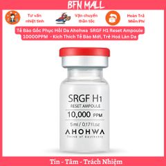 Tế Bào Gốc Phục Hồi Da Ahohwa  SRGF H1 Reset Ampoule 10000PPM  - Kích Thích Tế Bào Mới, Trẻ Hoá Làn Da