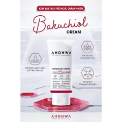 Kem Dưỡng AHOHWA Bakuchiol Cream Tuýp 50ml - Chống Lão Hóa, Giảm Nếp Nhăn, Mờ Thâm, Giảm Nám