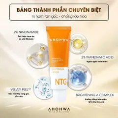 Kem NTG Dưỡng Trắng Da , Giảm Sạm, Tàn Nhang, Xóa Nhăn Ahohwa Whitening Cream 50g