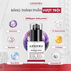 Tinh Chất Tái Tạo Trẻ Hóa AHOHWA Bakuchiol Serum 30ml Chống Lão Hóa, Giảm Nếp Nhăn,  Làm Đều Màu Da