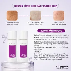 Dung dịch BHA 2% EXFOLIATING TONER AHOHWA 80ml Tẩy Tế Bào Chết Làm sạch Sâu Lỗ Chân Lông