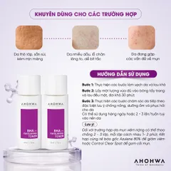 Dung dịch BHA 2% EXFOLIATING TONER AHOHWA 80ml Tẩy Tế Bào Chết Làm sạch Sâu Lỗ Chân Lông