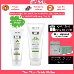 Sữa rửa mặt BABE STOP AKN PURIFYING CLEANSING GEL 100ml/200ml [ Hàng Công Ty ]