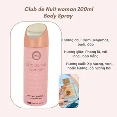 Xịt Thơm Body Club De Nuit women/man 200ml [ Chính Hãng ]