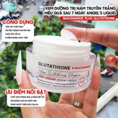 Combo Huyết thanh, Kem dưỡng mờ nám, dưỡng sáng da Angel Liquid Glutathione Plus Niacinamide 700V