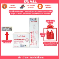 Bộ Sản Phẩm Xoá Thâm Đỏ, Mờ Sạm Nám Chuyên Sâu Angel's Liquid Tranexamic Mela Ampoule & Cream