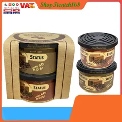 Bộ 2 Gel Thơm Khử Mùi Ô Tô - Hương Café Hazelnut & Mocha, Chống Say Xe, Thư Giãn Tinh Thần, Giữ Không Gian Thoáng Mát