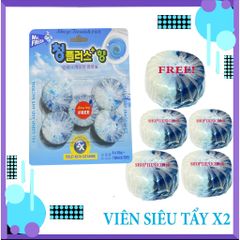 Viên Tẩy Bồn Cầu X2 MR.FRESH - Hộp 5+1 Siêu Diệt Khuẩn & Khử Mùi Cho Bồn Cầu Sạch Sẽ, An Toàn Cho Gia Đình