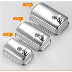 Bình Đựng Nước Rửa Tay Dầu Gội Sữa Tắm Inox 800ML Sang Trọng, Tiết Kiệm Để Trên Bàn Rửa  - Dụng Cụ Gia Đình Tiện Lợi